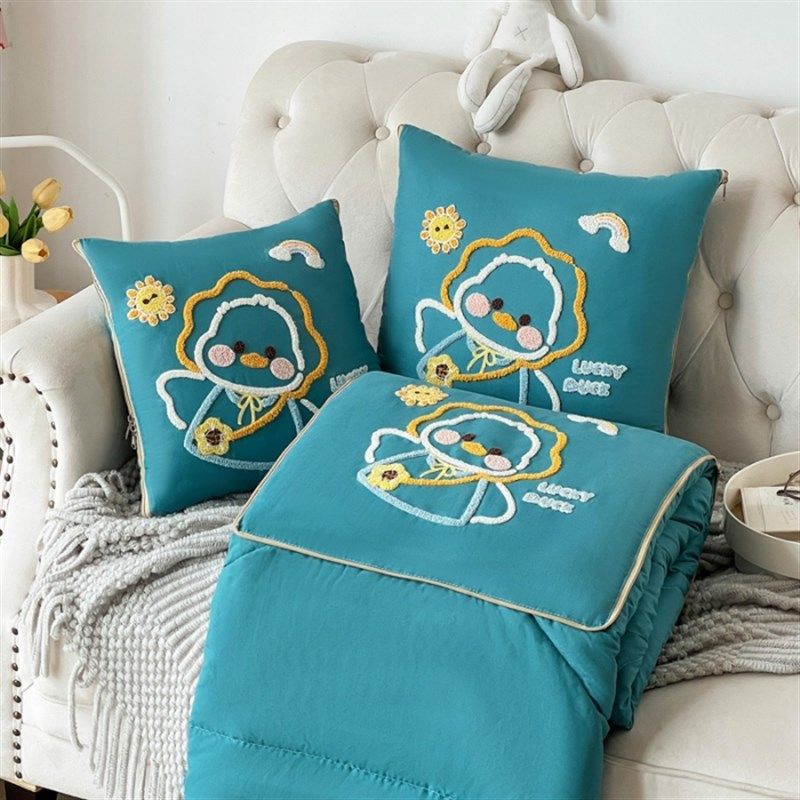 毛巾绣抱枕被子两用二合一t午休汽车折叠车用枕头办公室午睡毯子,居家布艺,抱枕被,淘宝优惠券,粉丝福利购,淘宝优惠卷