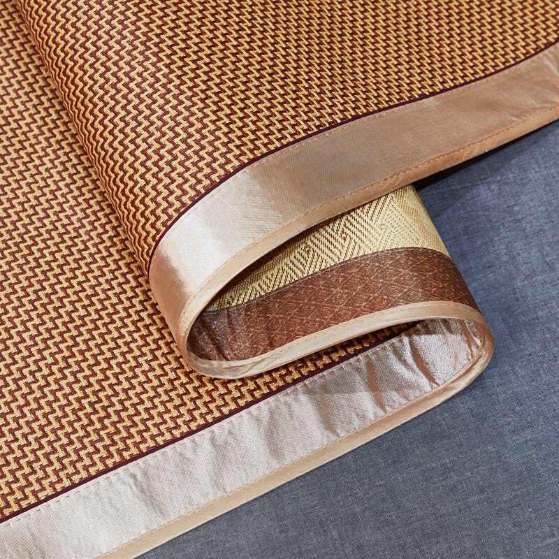 双面凉席1.8x2.0m可折叠冰丝藤席1.5米双人1.35床9S0折叠式200夏