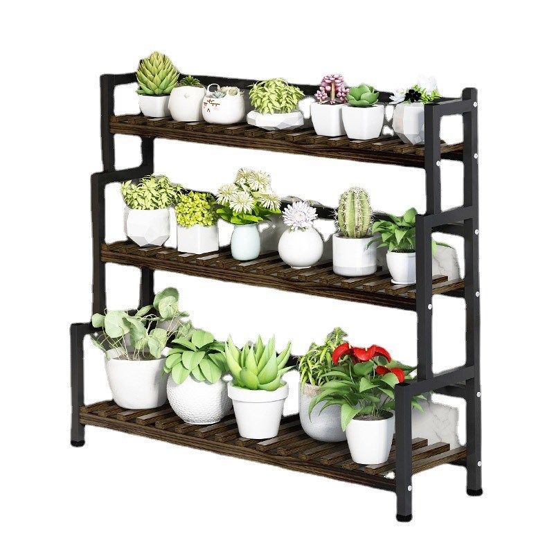 铁艺花架子实木室内客厅置物架多层落地绿L萝吊兰花盆架阳台多肉,收纳整理,阳台置物架,淘宝优惠券,粉丝福利购,淘宝优惠卷