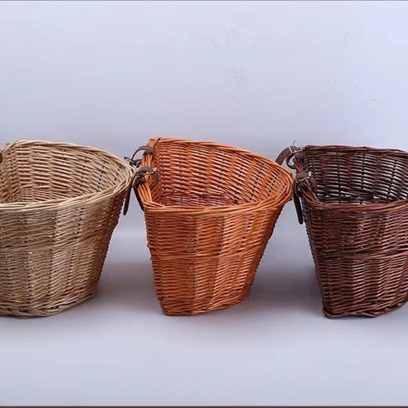 柳编D形自行车筐超市手提购物篮山地车电动车菜篮子 Z藤编前车筐,自行车/骑行装备/零配件,车篮/车筐,淘宝优惠券,粉丝福利购,淘宝优惠卷