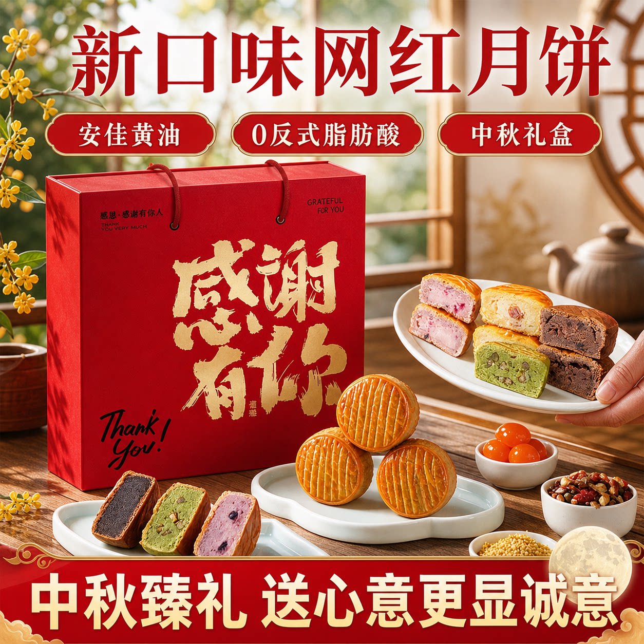 乳酪月饼法式蓝莓乳酪饼无添加酥皮月饼礼盒高端巨好吃的网红零食