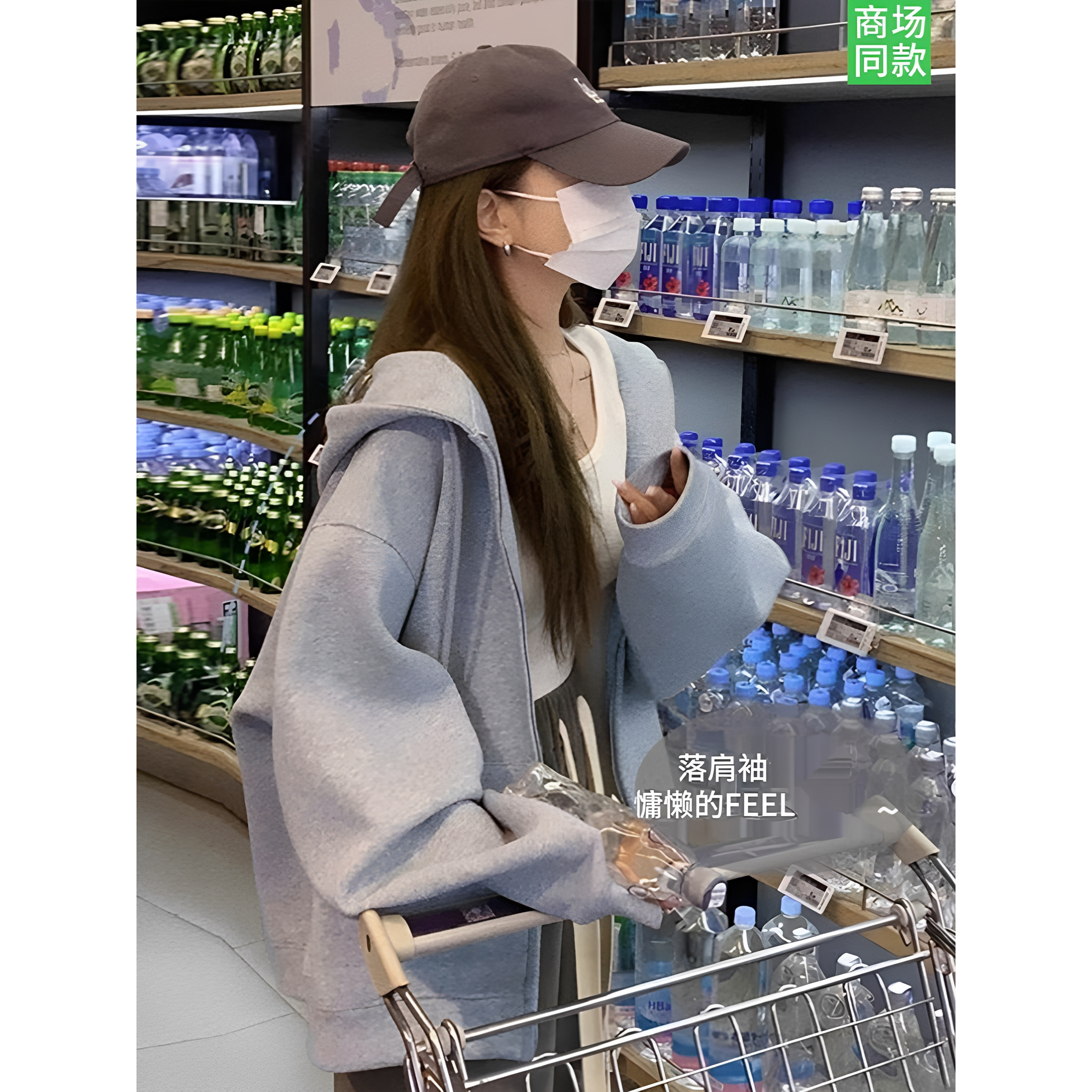 【一折专区】奥莱正品新疆棉女情侣连帽春宽松百搭男外套开衫卫衣