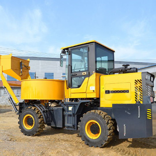 小型朝天锅搅拌车行走式朝天锅搅拌车设备平口自上料搅拌机器批发