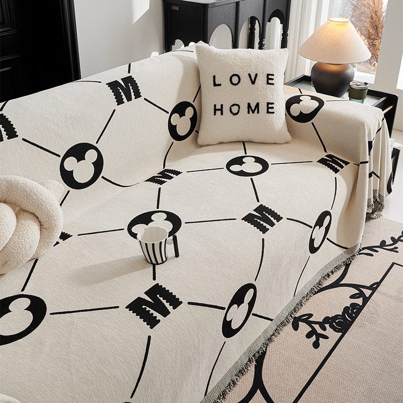 2024沙发盖布四季通用雪尼尔流行新款轻奢高级感全盖巾坐垫套罩毯