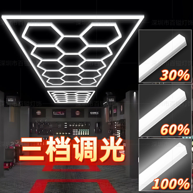 LED蜂窝灯防水支架车库洗车灯