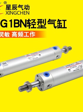 星辰气动 轻巧型迷你气缸CDG1BN20/25-100-125/150/200/250 带磁