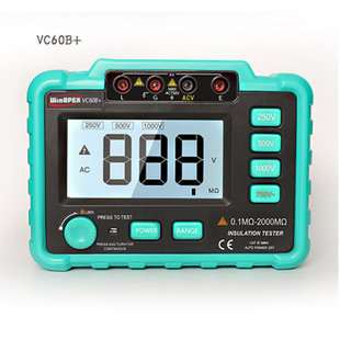 数字绝缘电阻测试仪电工仪器仪表兆欧表VC60B+数字万用表测量仪表