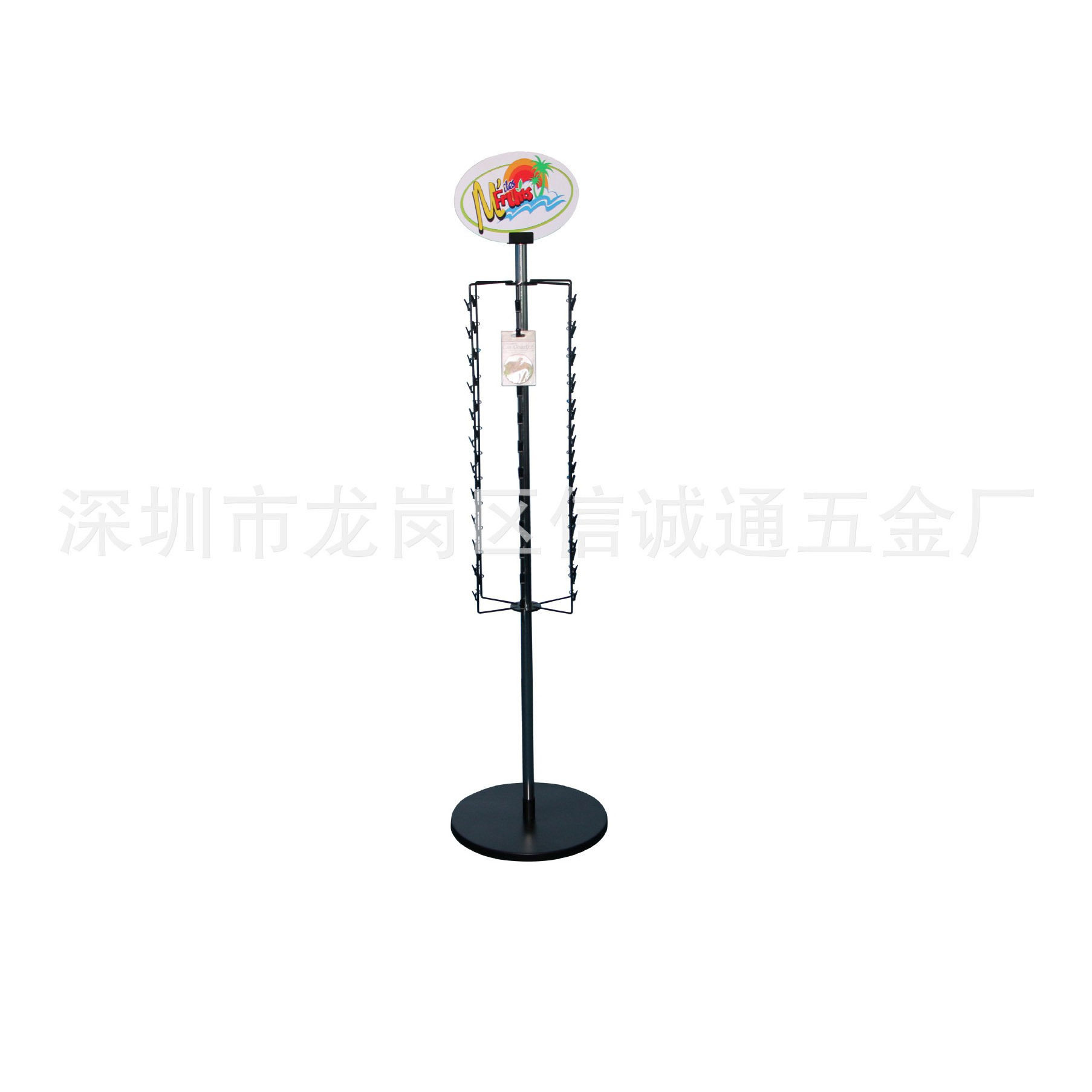 加工制作落地式金属可旋转挂条展示架小零食挂架铁片挂钩展架多层