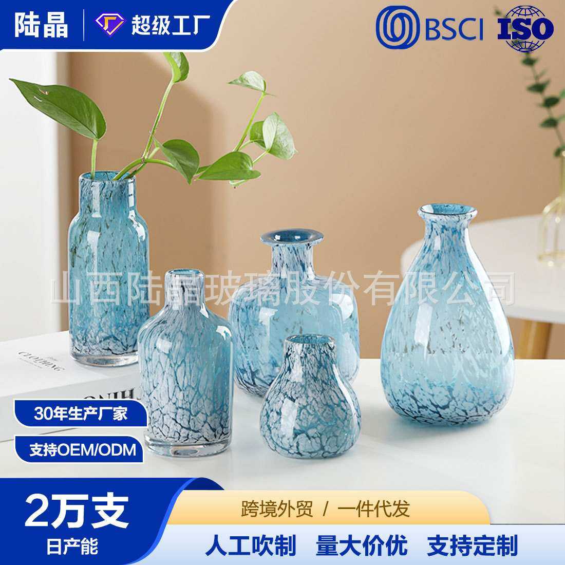 彩籽玻璃花瓶 欧式水晶家具摆件 水培玻璃花瓶 手工装饰花瓶摆件,3C数码配件,摄像机配件,淘宝优惠券,粉丝福利购,淘宝优惠卷