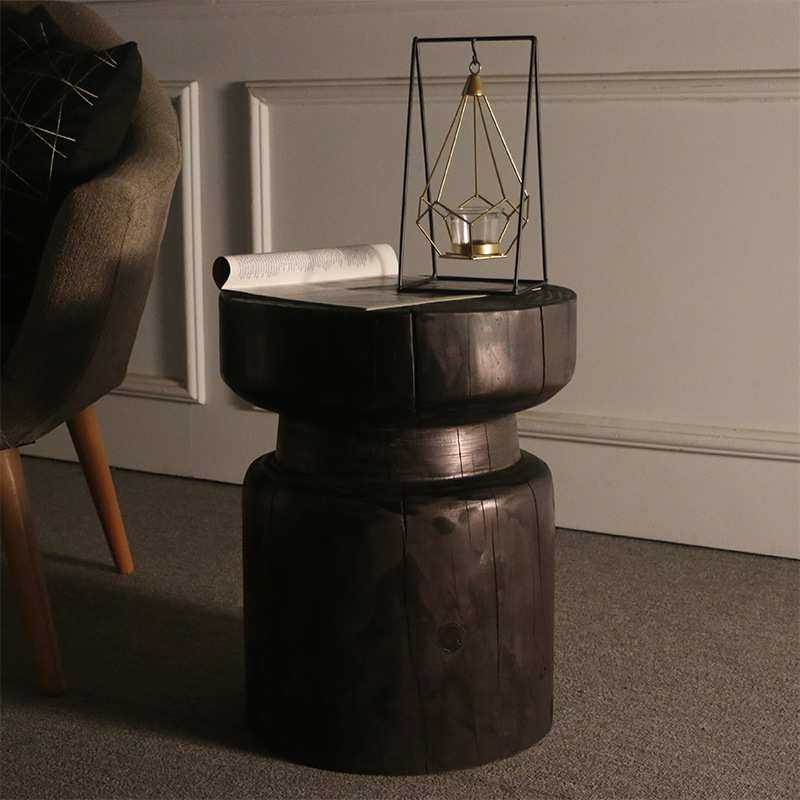 诧寂风碳化黑色客厅沙发实木边几极简木桩茶几创意原木木墩角几,3C数码配件,摄像机配件,淘宝优惠券,粉丝福利购,淘宝优惠卷