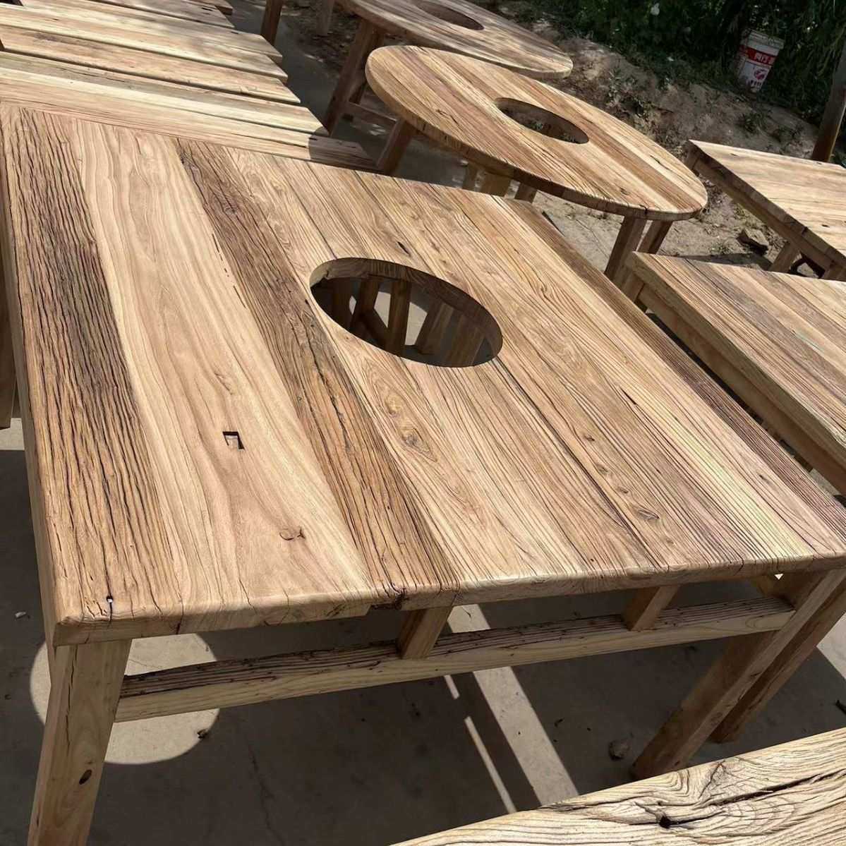 餐厅火锅桌电磁炉一体单人一锅火锅桌做旧圆桌老榆木全套桌椅组合,3C数码配件,摄像机配件,淘宝优惠券,粉丝福利购,淘宝优惠卷