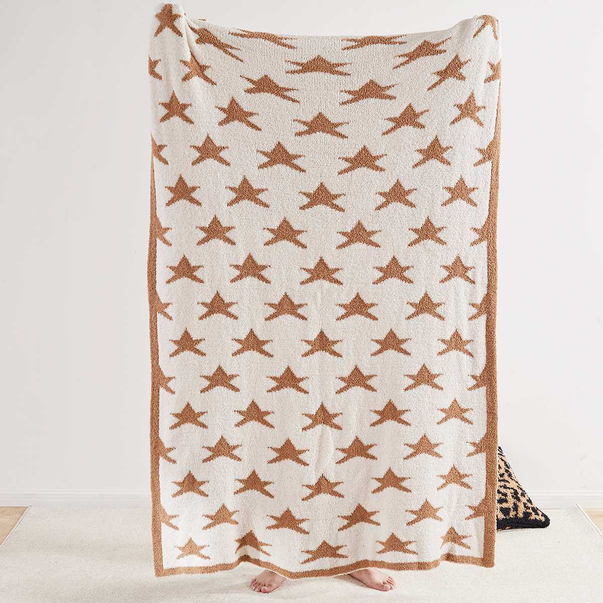 大洲半边绒毛毯子星星毯子儿童毛毯针织提花毯子梭织毯几何毯子,3C数码配件,摄像机配件,淘宝优惠券,粉丝福利购,淘宝优惠卷