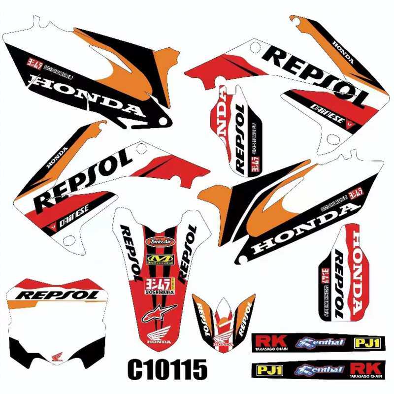 摩托贴纸适用于本田CRF250 10-13款 CRF450 09-12款车贴贴花贴膜A