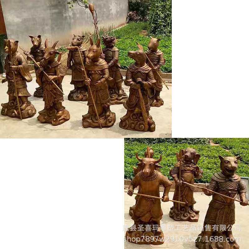 直供仿圆明园兽头铜像十二生肖雕塑摆件装饰性铜雕工艺品 定做