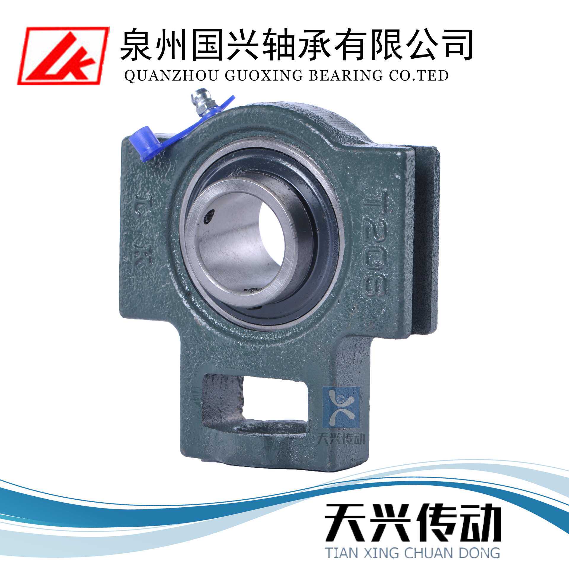 LK国兴带滑块座外球面轴承 UCT319(K90619)内径95 铸铁 高负荷