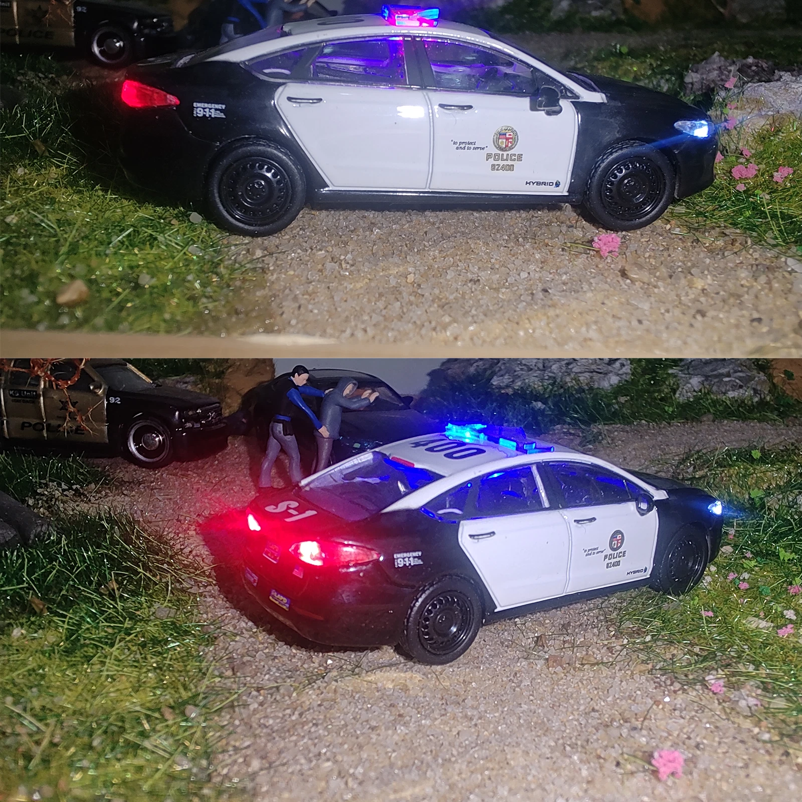 1/64车模加灯模型改灯LED灯组红外遥控充电灯控模块模玩改装套件