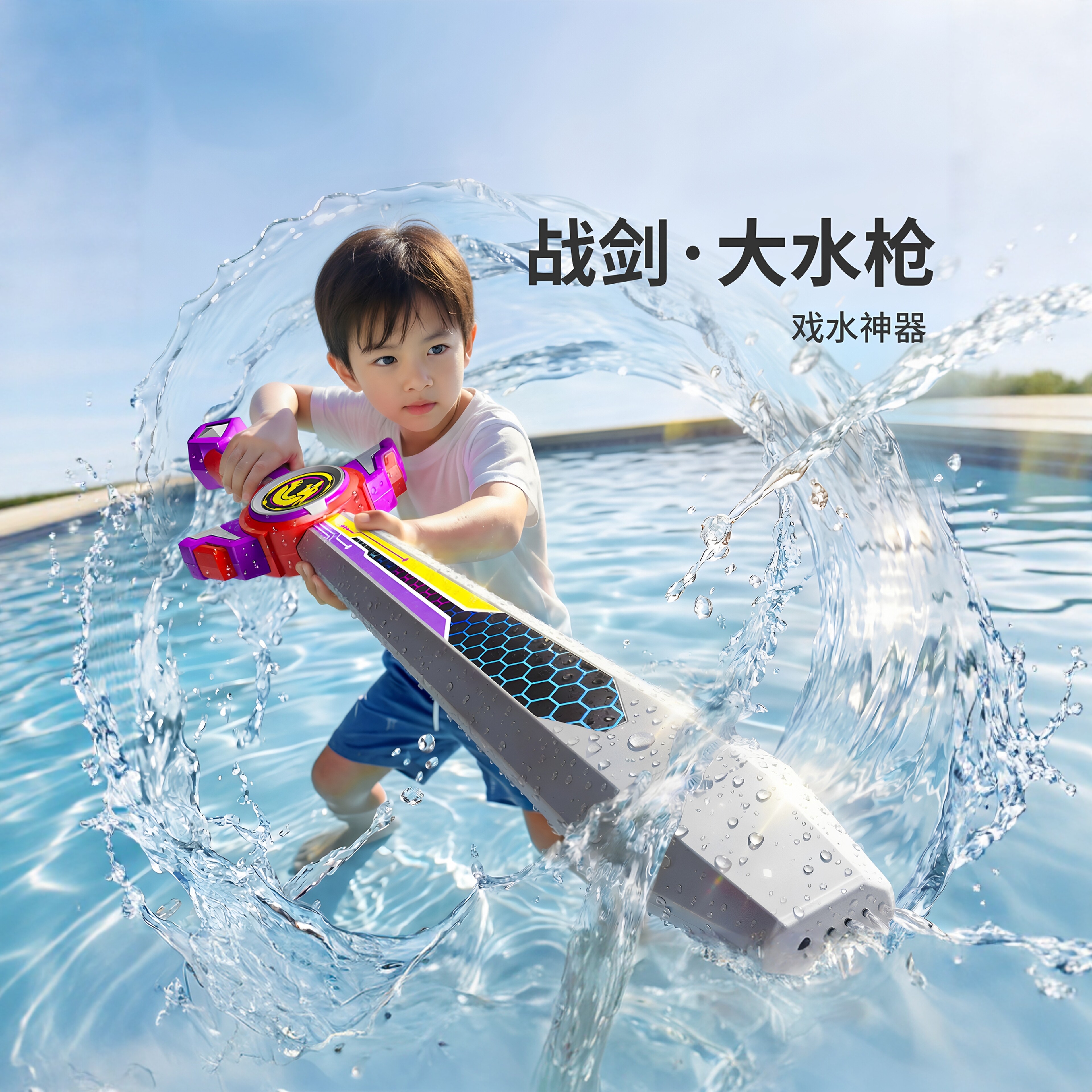 正版迪迦奥特玩具游泳池男女小孩水枪宝剑变身器儿童赛罗浴室武器图片