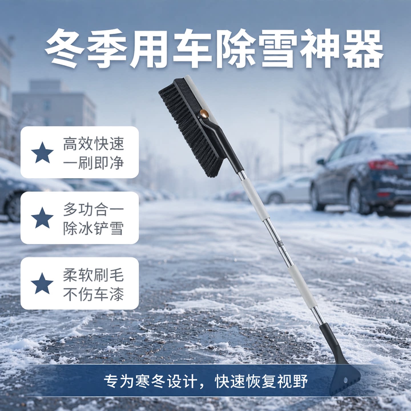 车载旋转除雪刷刮霜神器