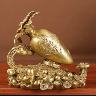 杨铜记 铜好彩头 铜好彩头 如意大萝卜金钱元宝摆件厂家