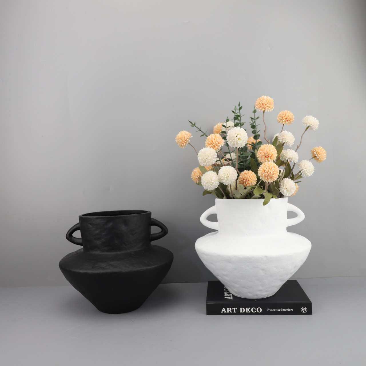 现代简约树脂双耳花器摆件客厅餐厅玄关桌面电视柜样板房家居饰品,金属材料及制品,其他金属制品,淘宝优惠券,粉丝福利购,淘宝优惠卷