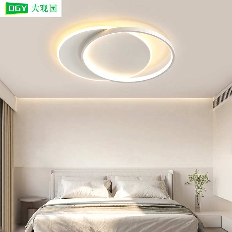 超薄LED吸顶灯现代简约卧室灯房间灯北欧圆形创意餐厅书房灯 263L图片