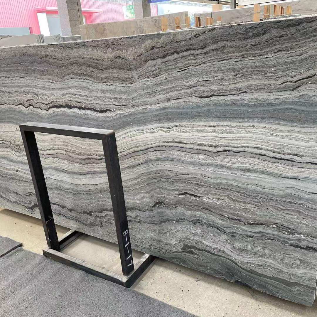 蓝色多瑙河大理石 天然楼梯石材现代轻奢电视背景墙面