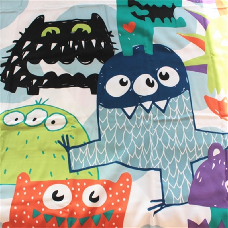 卡通童趣浴帘防水隔断帘加厚浴室帘防霉门帘洗澡卫生间窗帘布定制