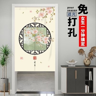 门对门吉祥门帘珠帘卧室可爱卫生间门口隔断帘好看的装饰门帘半截