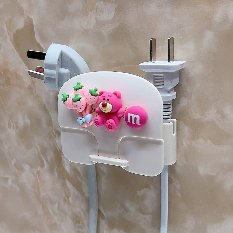 自粘式电源线整理神器插头固定器桌面墙面电线固定卡扣缠绕线夹子