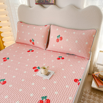 乳胶凉席冰丝席可水洗三件套空调凉席学生宿舍二件单双人夏天席子