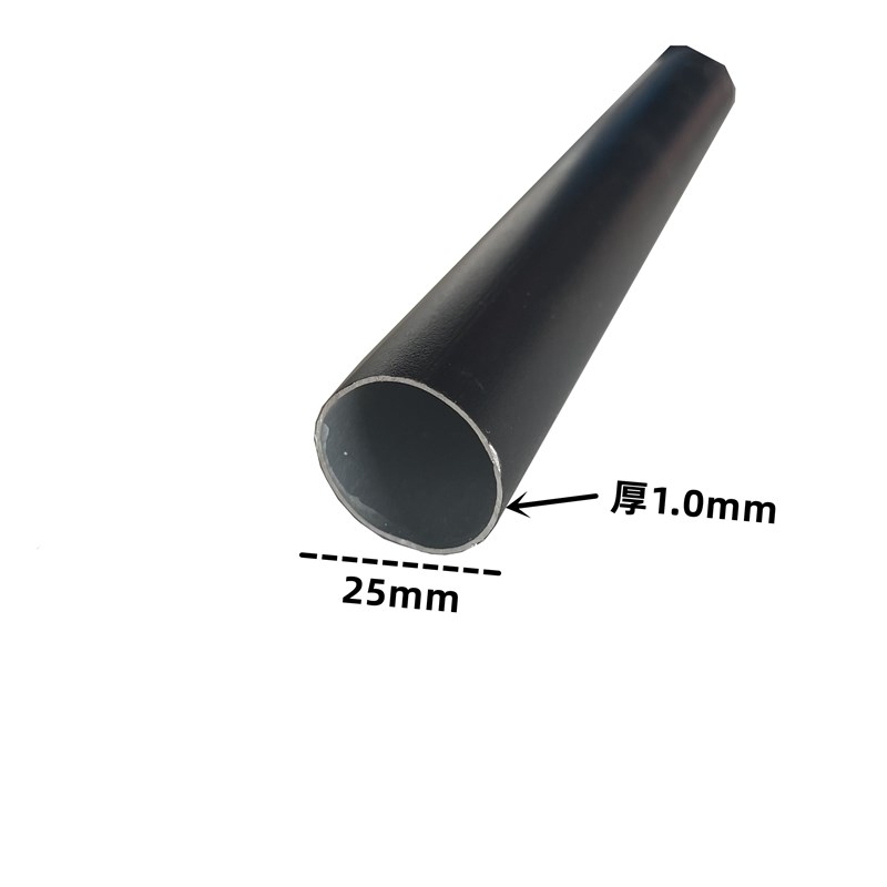 铝合金圆管铝管型材铝合金圆管子空心管厚壁铝管定制外径25mm黑色