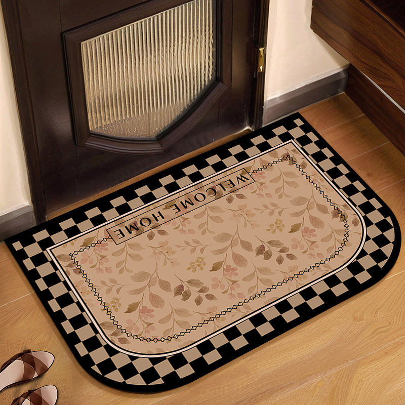 中古风浴室吸水地垫硅藻泥2025新款进门防滑垫门口脚垫卫生间地毯,居家布艺,家用脚垫,淘宝优惠券,粉丝福利购,淘宝优惠卷