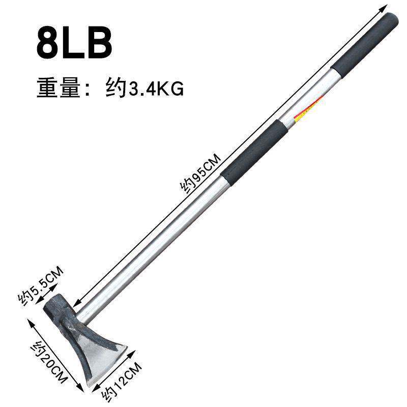 长柄开山劈柴伐木斧头大号轨道钢手工锻打斧铁把家用斧头劈柴专用