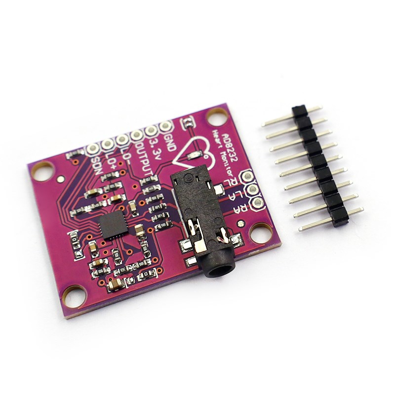 AD8232心电图监测模块心电生理测量脉搏心脏心电图监测传感器模块