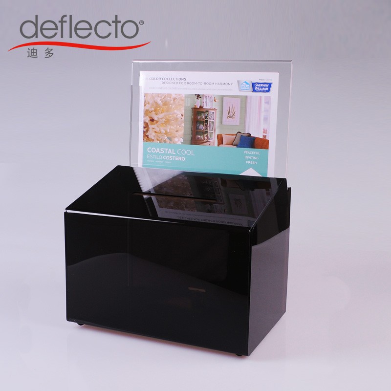 迪多亚克力投票箱大号意见箱桌面捐款箱功德箱乐捐箱罚款小费箱带