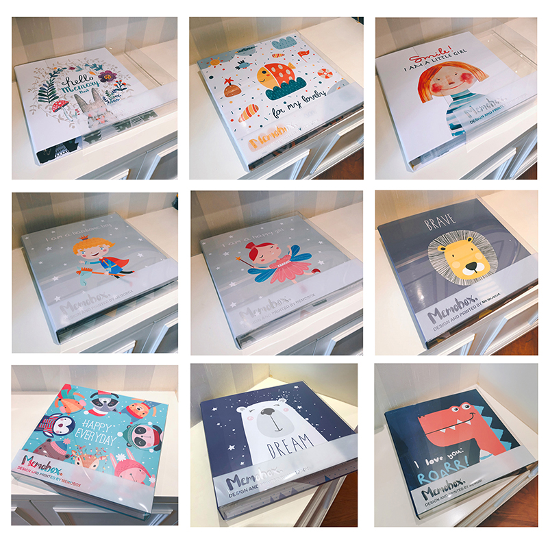 memobox儿童成长相册封面夹具家庭相册 宝宝出生纪念礼物3456寸