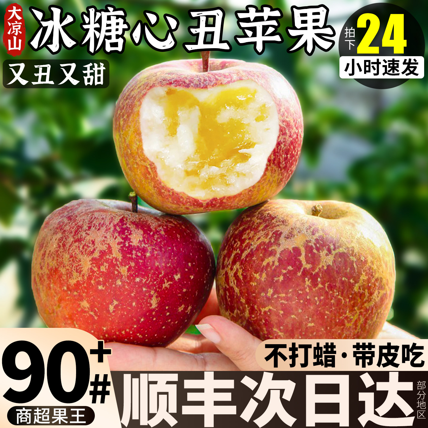 顺丰大凉山丑苹果10斤苹果应当季正宗脆甜红富士现摘新鲜水果整箱,水产肉类/新鲜蔬果/熟食,苹果,淘宝优惠券,粉丝福利购,淘宝优惠卷