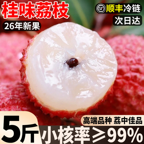 【小核率≥99%】顺丰桂味荔枝5斤