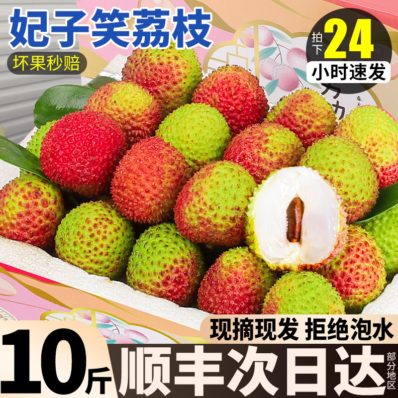 顺丰海南妃子笑荔枝新鲜水果当季现摘甜糯米香糍应季果王10斤包邮
