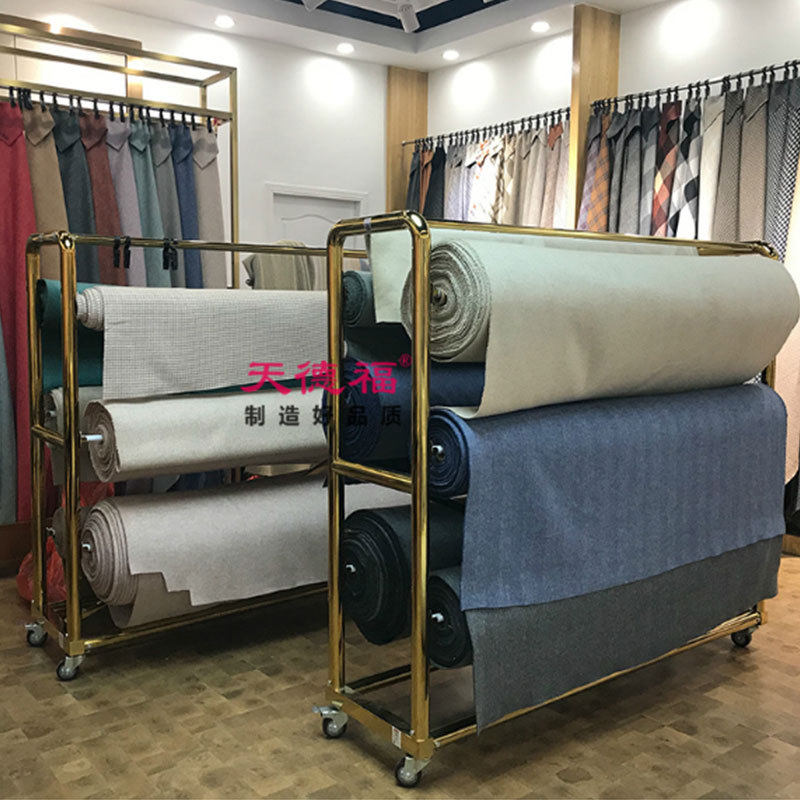 天德福梯形布卷展示纺织面料双刹不锈钢羊绒毛呢窗帘布架带刹车轮,电子元器件市场,电线扎带/束线带,淘宝优惠券,粉丝福利购,淘宝优惠卷