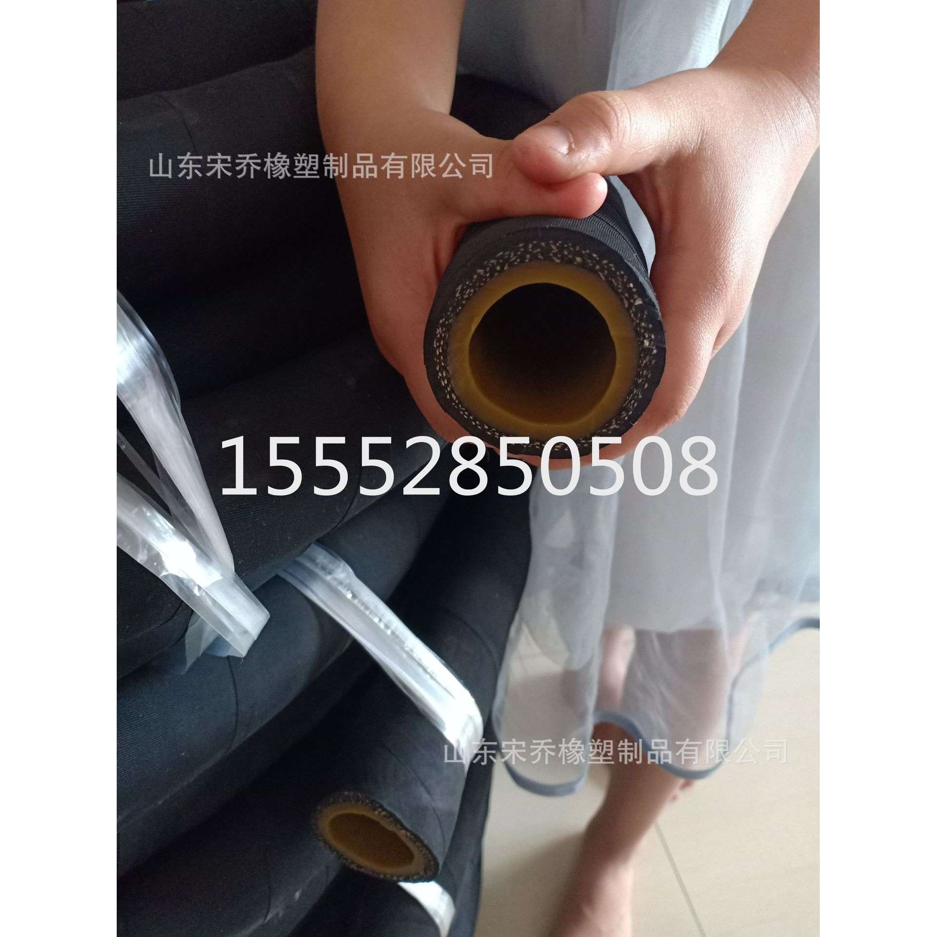 高压耐磨夹布喷浆管25-75mm矿井专用耐磨喷砂橡胶管