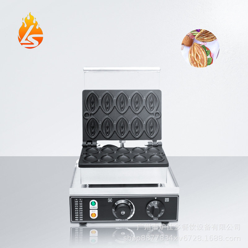 电热商用十格女性华夫炉网红摆摊烤饼机鲍鱼烧机华夫饼机厂家直销