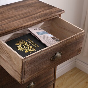 2026北欧复古斗柜实木客厅玄关柜抽屉床头柜储物柜新中式阳台收纳