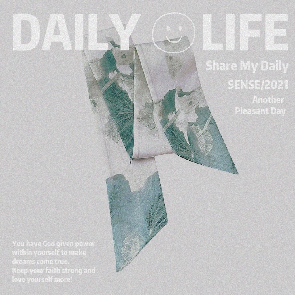 新中式丝巾水墨荷叶发带扎头发女复古绑头丝巾长条飘带韩版百搭