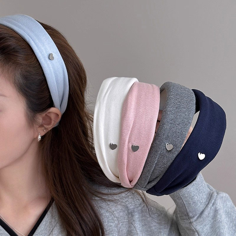 韩系简约针织宽边发箍女高级感