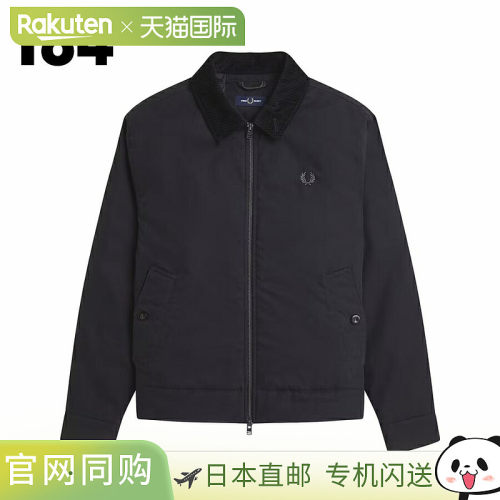 日本直邮Fred Perry 棉质 Caban 夹克 J8535尺码 184（黑色）738W