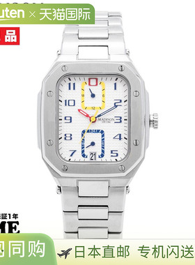 日本直邮MADISON NEW YORK 麦迪逊纽约第五大道两地时间男士白色