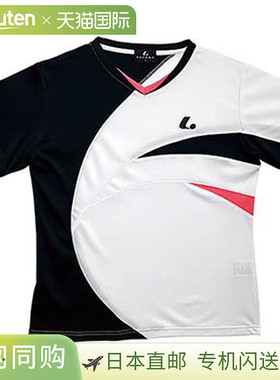 日本直邮LUCENT 衬衫 女士比赛衬衫 无领 黑色 短袖 上衣 吸汗 快