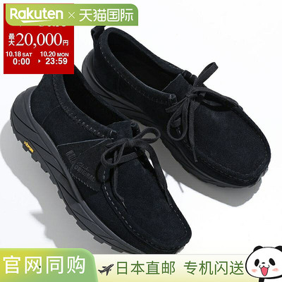日本直邮Clarks WALLA EDEN LO 莫卡辛鞋 (26181120)黑色绒面革材