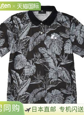 日本直邮LUCENT Polo 衫 男女士比赛衬衫 黑色短袖上衣 服装 服装